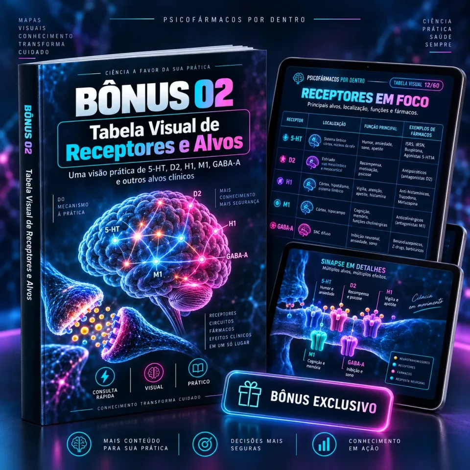 Tabela Visual de Receptores e Alvos