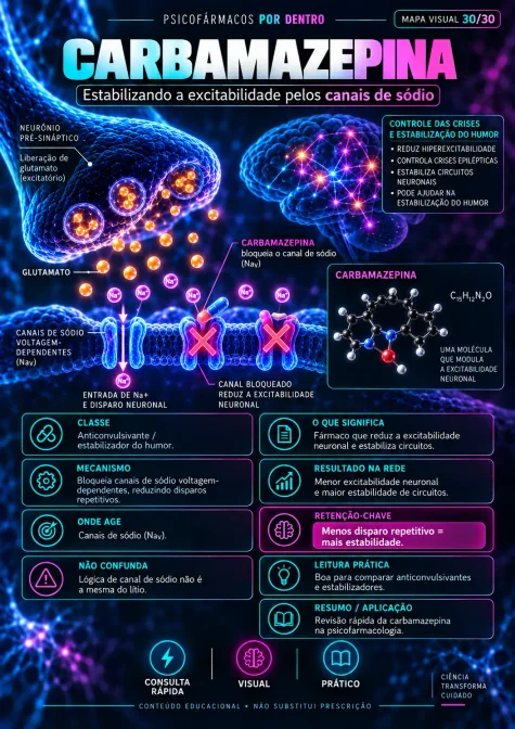 Exemplo de mapa visual de psicofarmacologia
